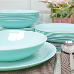 DIWALI LIGHT TURQUOISE Столовый сервиз 18 предметов 73706