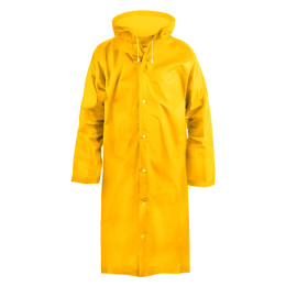 Дождевик желтый EVA с капюшоном на кнопках Komfi