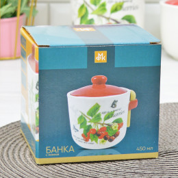 Банка 450мл с ложкой "Вишня"