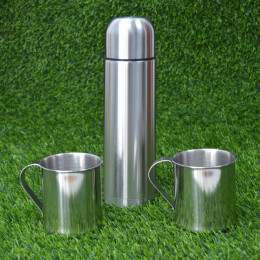 Набор походный 3 предмета в сумке термос 500мл, 2 кружки 300мл