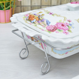 Мармит керамический с крышкой 39*26*15см, R-155027