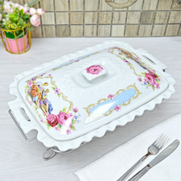 Мармит керамический с крышкой 39*26*15см, R-155027