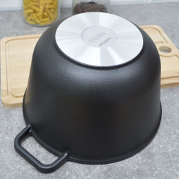 Казан 5л литой с крышкой-сковородкой