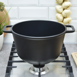 Казан 5л литой с крышкой-сковородкой