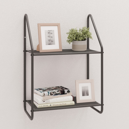 Этажерка настенная Барселона 12 BARCELONA 12 wall storage rack Графит ЭНБ12 ГР Соликамск