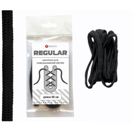 Шнурки плоские REGULAR Черные 90см Р001Н-01090