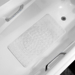 Коврик для ванны "Лужайка" 38х68 см прозрачный 68071-transparent