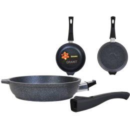 Сковорода 20см Гранит star со съемной ручкой