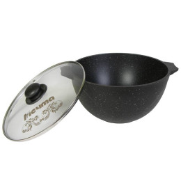 Казан 8л для плова с покрытием Гранит black