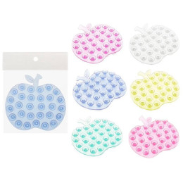 Мыльница на присосках силикон Яблоко