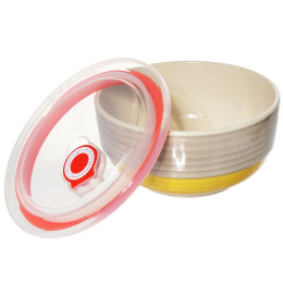 Салатник 800мл 15см с крышкой Аэрограф Сиеста