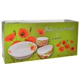 Набор салатников 7 предметов 11,5см 6шт, 20см 1шт Лаванда