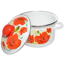 Кастрюля 2л цилиндрическая "Маки"