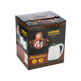 Чайник электрический 1,8л МАТРЁНА MA-122 стальной зеленый