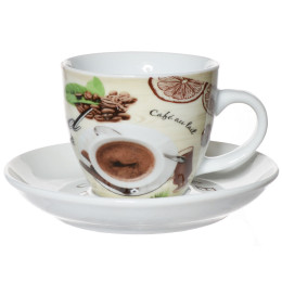 Чайный набор 180мл на 6 персон на подставке Утренний кофе