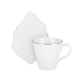 Чайная пара 220мл "Лист Блэк&Вайт" MILLIMI