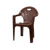 Кресло пластиковое коричневое