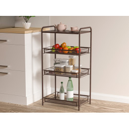 Этажерка "Ладья 34С" медный антик