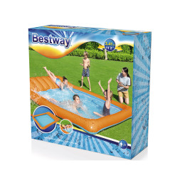 Бассейн надувной 341*213*38см 602л с горкой Bestway 53080
