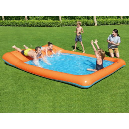 Бассейн надувной 341*213*38см 602л с горкой Bestway 53080