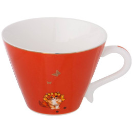 Чайная пара 200мл "Кошка" охра желтые кристаллы