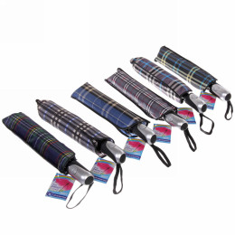 Зонт мужской автомат "Ультрамарин - Клетка", цвет микс