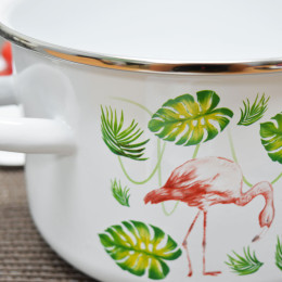 Кастрюля 3л цилиндр Танец фламинго тм Appetite