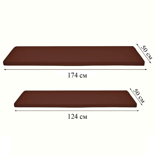 Комплект подушек для углового дивана 124*50/174*50см коричневый