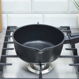 Ковш 1,5л со съемной ручкой и стеклянной крышкой "Комфорт" тм Традиция