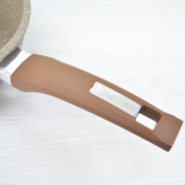 Ковш 1,7л Гранит brown с несъемной ручкой и стеклянной крышкой