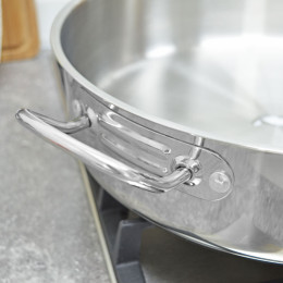 Сковорода 32см Общепит без крышки глубокая, индукция ТРС 3,5мм, покрытие Xylan