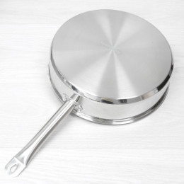 Сковорода 32см Общепит без крышки глубокая, индукция ТРС 3,5мм, покрытие Xylan