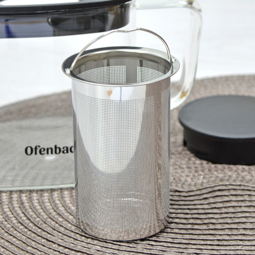 Чайник заварочный 0,6л стеклянный, со съемным ситечком, Ofenbach