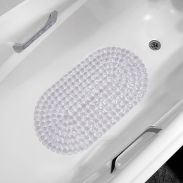 Коврик для ванны "Капля" 38х67 см белый 6804-white