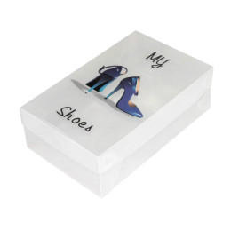 Коробка для обуви женская складная прозрачная 30*18*10см
