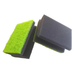 Губка для посуды 2шт 9,5*6,5*4 профилированная black Master FRESH