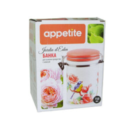 Банка 750мл круглая c клипсой Jardin d'Eden тм Appetite