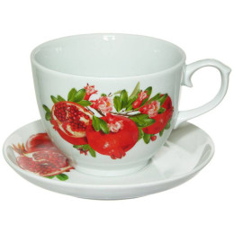 Чайная пара 500мл форма 392 Подарочная Гранат