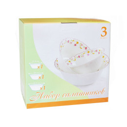 Набор салатников 3 предмета 17,5см, 20см, 22,5см Английская роза