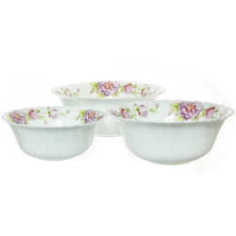 Набор салатников 3 предмета 17,5см, 20см, 22,5см Английская роза