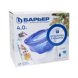 Барьер кувшин Твист Спот синий с бутылочкой