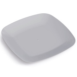 Тарелка Квадро плоская серый