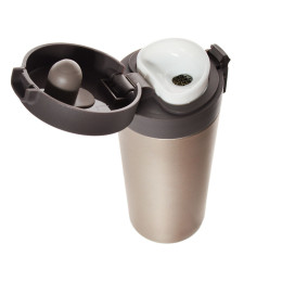 Термокружка 0,38л с кнопкой шампань champagne