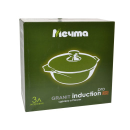 Жаровня 3л Гранит black Induction Pro