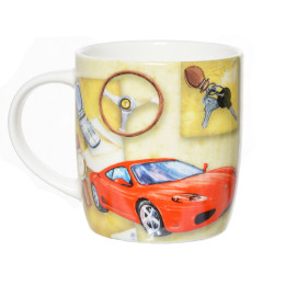 Кружка бочка 350мл Красная машина