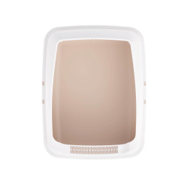 Лоток для кошек с высокими бортами бежевый