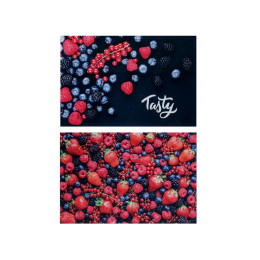 Доска разделочная 20*30см стеклянная Ягодный микс