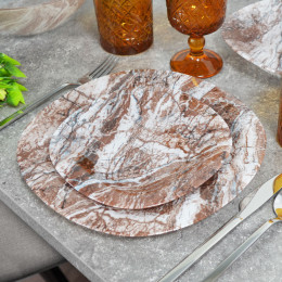 NEO CARINA MARBLE CHOCOL Столовый сервиз 19 предметов 92304