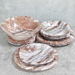 NEO CARINA MARBLE CHOCOL Столовый сервиз 19 предметов 92304