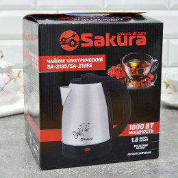 Чайник электрический 1,8л нержавеющая сталь SA-2135